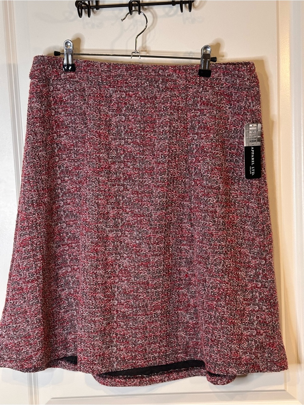 Soho Apparel Pink Tweed A-Line Skirt